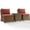 Sangria and Brown, variant on Pemberly Row 3 Piece Metal Patio Conversation Set in Brown/Navy