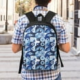 thumbnail image 5 of Disketp Evil Eye School Backpack, Lightweight Basic Middle School Bookbags 17 Inch Casual Daypack for Student College, Travel or Outdoor, 5 of 6