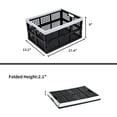 thumbnail image 3 of 3-Pack Plastic Collapsible Storage Crates-30L,Foldable Plastic Crates for Storage (Black+Gray), 3 of 8