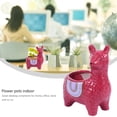 thumbnail image 4 of EeaseCA Cartoon Ceramic Plant Pot Succulent Plant Container Creative Alpaca Flower Pot, 4 of 8