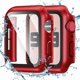 thumbnail image 1 of wonima02 for Waterproof Apple Watch Screen Protector Case SE2 Series SE 6 5 4 40mm Accessories, iWatch Protective PC Face Cover Built-in Tempered Glass Film, Sweatproof Bumper for Women Men 40 mm, 1 of 1