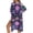 Flower Palm Tree - Purple, variant on Polynesian Flower Print Womens Kimono Swimsuit Cover Ups Beach Casual Cardigan Bathing Suit Cover Up for Summer Swimwear Comfort Half Sleeve Beach Coverups