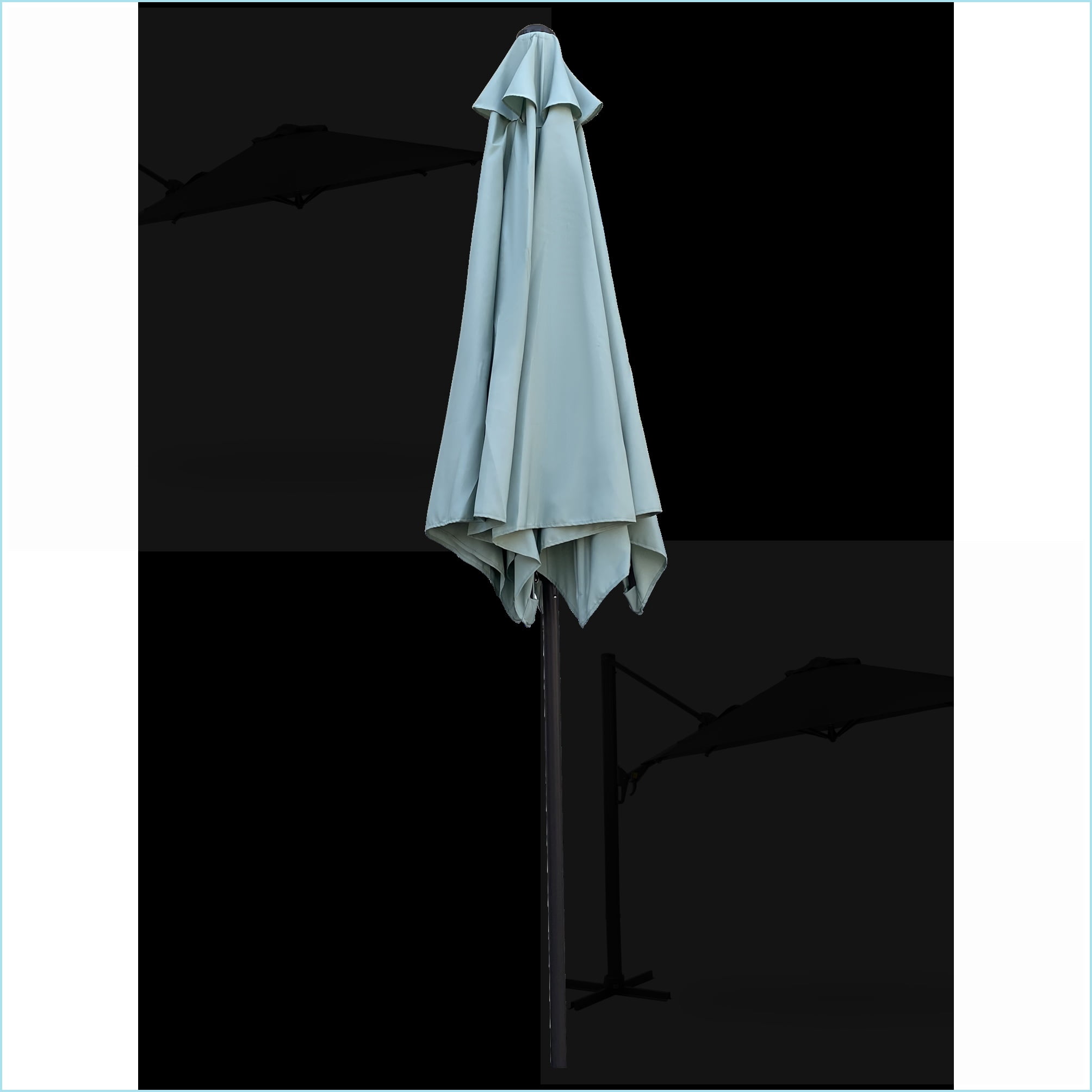 Patio Umbrella 9ft Outdoor Patio Sage Green UPF 40+ UV Resistant Crank Tilt | Metal | Multicolor