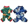 thumbnail image 3 of Pet Christmas Outfits 4-Legged Cartoon Pattern Costume Small and Medium Cold Weather Jumpsuit, 3 of 5