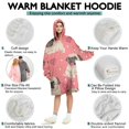 thumbnail image 5 of Pug and Love Heart Wearable Oversized Blanket,Wearable Blanket Hoodie for Adults,Cozy Hooded Blankets with Super Pockets,Super Warm Fuzzy Pullover for Women & Men, 5 of 6