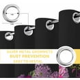 thumbnail image 6 of Watercolor Floral Blackout Curtains for Bedroom/Living Room, Thermal Insulated Kitchen Curtains, Spring Purple Dandelion Lily Leaves Plants Grommet Darkening Window Treatment Drapes 52"x72"x2, 6 of 8