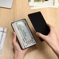 thumbnail image 4 of Scheam 4 Pcs Metal Rectangular Cash Box,Small Tin Money Organizer Case,Dollar Bill Holder,Empty Storage Container for Cash Coin Jewelry Stamps Credit Card (Rectangular Black), 4 of 7
