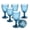 Blue, variant on Wine Glasses Set of 6, Vintage Red Wine Goblets Glassware Sets, Crystal Colored Drinking Glasses, Diamond Pattern Stemmed Goblet Set for Wedding Party Restaurant, Dishwasher Safe