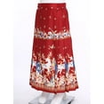 thumbnail image 6 of Yruioon Girls Horse Face Skirts Chinese Traditional Skirts Vintage A-line Pleated Long Skirt Red 140, 6 of 7