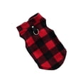 thumbnail image 2 of Pet Vest Winter Clothes for Dogs, Fleece Plaid Dog Jacket Black Size L, Warm Dog Sweater for Small Medium Dogs Cats, Cozy Pet Apparel for Cold Weather Outdoor Walking Red Size:L, 2 of 5