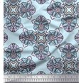 thumbnail image 1 of Soimoi Rayon Crepe Fabric Artistic Floral Ethnic Print Sewing Fabric Yard 46 Inch Wide, 1 of 3
