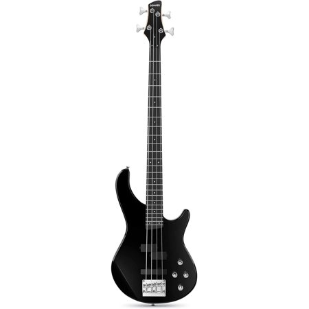 Donner Electric Bass Guitar 4 Strings Full-Size Standard Bass JB-Style Beginner Kit White for Starter with Free Online Lesson Gig Bag Guitar Strap and Guitar Cable DJB-100