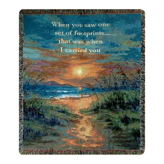 Manual Woodworkers and Weavers ATICYU I Carried You Tapestry Throw Blanket Fashionable Jacquard Woven 50 X 60 in.