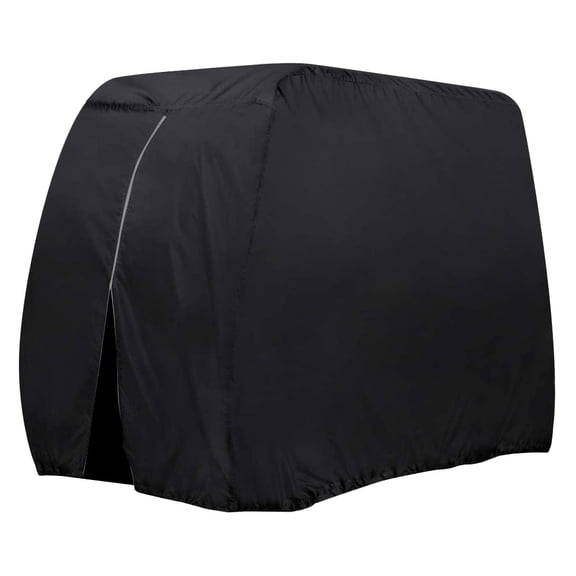 Tineasur Black Oxford Cloth Golf Cart Cover - Outdoor Weatherproof Protective Accessory for Golf Cart