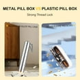 thumbnail image 3 of Waterproof Pill Box 7 Day, Aluminum Alloy Portable Pill Organizer Pill Small Container With Carabiner For Travelling (Silver And Black), 3 of 7