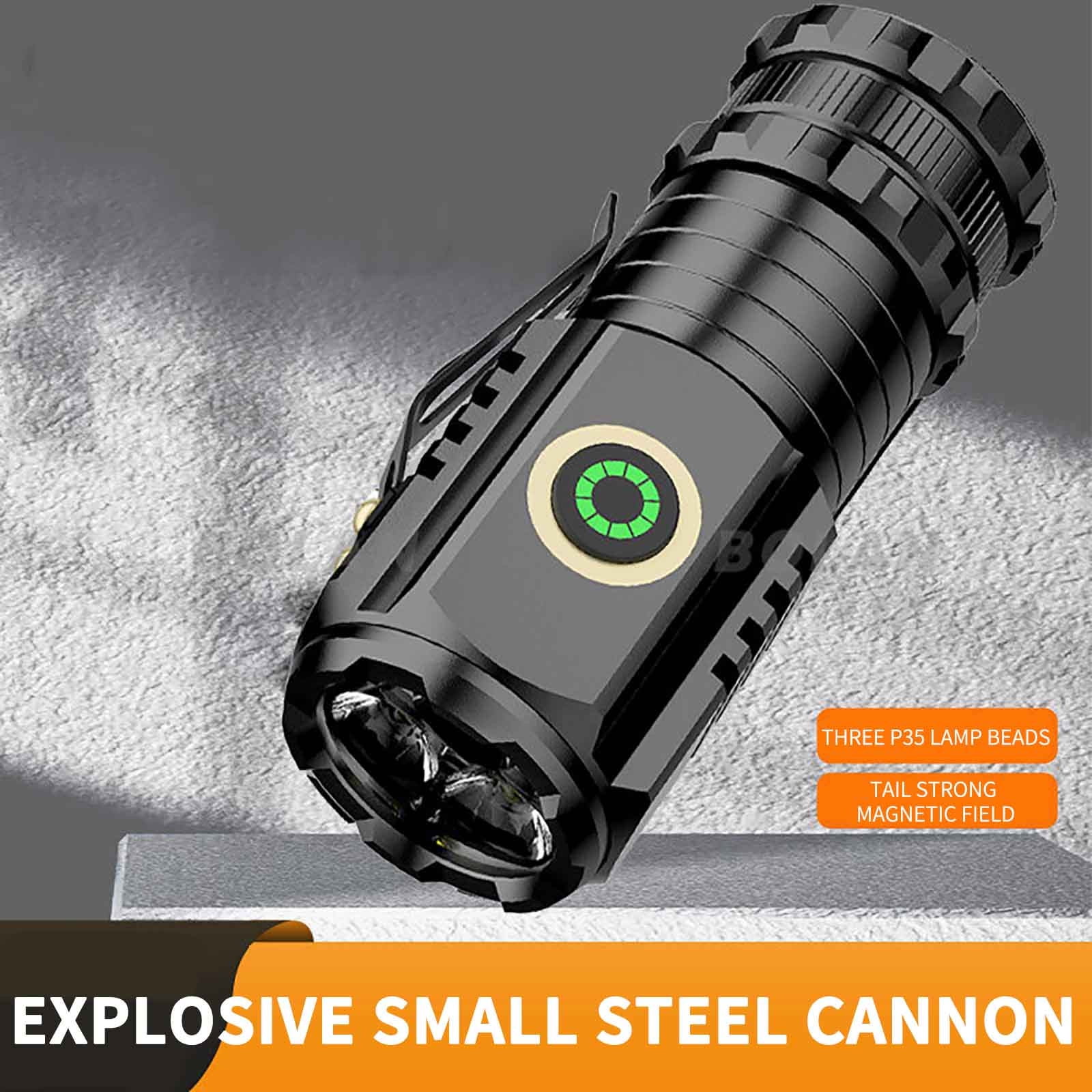 LIMALNICY Rechargeable Flashlight 2000 Lumens - USB-C, 4 Modes, Side COB Light, Long Range, Waterproof