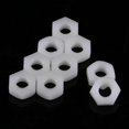 thumbnail image 4 of Paquete de 10 tuercas hexagonales de nailon blancas M2-M8 con rosca métrica, tuercas de seguridad con inserción de nailon y brida [M6], 4 of 5