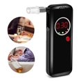 thumbnail image 4 of Probador de alcohol, analizador de aliento digital portátil, detector de aliento de alcohol profesional con pantalla LCD digital roja + boquillas adicionales de 6 piezas (negro), 4 of 5