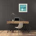 thumbnail image 3 of JMB Designs 12x12 White Modern Wood Framed Museum Art Print Titled - Made With Love, 3 of 4