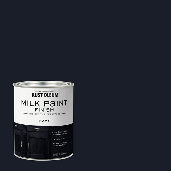 Navy, Rust-Oleum Matte Milk Paint Navy-331051, Quart, 2 Pack