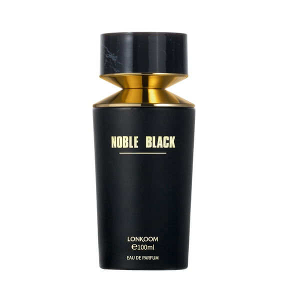 Lonkoom Noble Black Perfume for Women Men, 3.4 Fl Oz/100ml Floral Fruity Perfumes Eau de Parfum Spray Unisex Long-Lasting Fragrance, Lavender Grapefruit Pepper Cedar Wood Tuberose Jasmine Moss