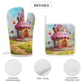 thumbnail image 4 of Cartoon Birthday Cake Insulated Gloves And Pot Mats (four Piece Set), 4 of 6
