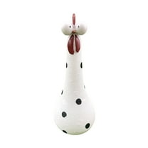 JoyMoreHome Long Neck Chicken Statue, Resin Rooster Sculpture, Creative Crafted Art Figurines, Funny Outdoor Decor, Cute Cock Decoration for Lawn, Yard, Office, Home, Weird Garden Gifts