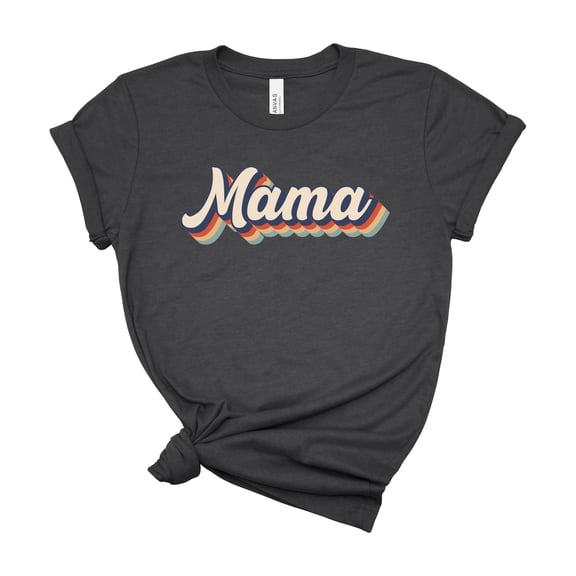 Mama Shirt Women Retro Graphic Tee Cute Mom Gift Mothers Day Top