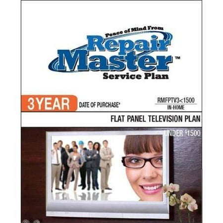 RepairMaster RMFPTV3U1500 3 Year DOP - Under 1500 Dollars Flat Panel TV