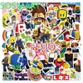 thumbnail image 1 of Roblox-Mochila escolar de celosía para niños y niñas, morral escolar de dibujos animados de Anime para estudiantes de primaria y secundaria, 1 of 4