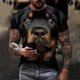 thumbnail image 5 of Tops para hombre, blusas y camisas de cuello redondo y manga corta para hombre, blusas casuales deportivas con estampado de perros y animales divertidos para hombre, camisas vintage de cuello redondo,, 5 of 8