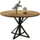 thumbnail image 1 of Mesa Redonda de Comedor de 47", Juego para Cocina y Comedor para 4-6 Personas con Base Metálica, Ahorro de Espacio, Color Marrón (4 piezas), 1 of 7