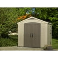 thumbnail image 5 of Keter Factor 8' x 6' Resin Storage Shed, All-Weather Plastic Outdoor Storage, Beige/Taupe, 5 of 19