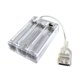 thumbnail image 1 of Portapilas 3xaa con tapa de interruptor, toma USB, protección fiable, clip de resorte profesional resistente, caja de batería transparente, 1 of 7