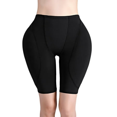 

LowProfile Shapewear for Women Tummy Control Plus Size Butt Pads Bigger Butt Hip Pads Hip Enhancer Upgraded Sponge Padded Butt Lifter Panties Body Shaper Shorts Black M