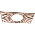 thumbnail image 2 of 18"W x 9"H x 6 5/8"ID x 1/4"T Hoover Wood Fretwork Pierced Ceiling Medallion, Cherry, 2 of 3