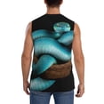 thumbnail image 4 of Fotbe Blue Viper Snake Men's Camiseta sin Mangas Estampada para Hombres, Playera Casual para Gimnasio, Entrenamiento, Playa-X-Large, 4 of 7