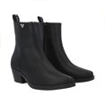 thumbnail image 1 of Bota Vaquera Tacón Bajo Texas Para Mujer Micro Suede Capreto Negro, 1 of 5