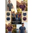 thumbnail image 6 of Men's Originals Lightweight T-Shirt,Tri-Blend Tee, Men's Short Sleeve T Shirts Soft Crew Neck Basic Tee Casual Summer Tops Regular Fit Daily Wear Dark Gray 2XL, 6 of 8