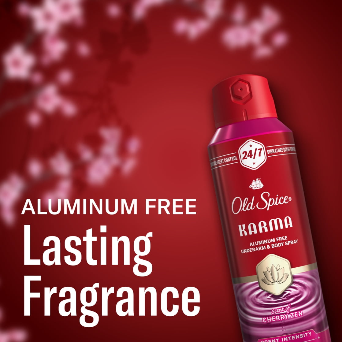Old Spice Red Collection Body Spray for Men, Karma Scent, 5.1oz