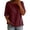 Wine, variant on Cilsoka Cotton Linen T-Shirt for Women Versatile Short Sleeve Crew Neck Shirts with Side Button Down Casual Loose Fit Tops