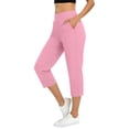 thumbnail image 4 of Hjlmsx Capri Pants for Women High Waist Straight Leg Stretch Pants Summer Work Golf Capris with Pockets, 4 of 7