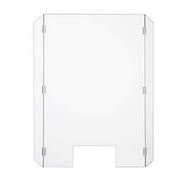 Marabell Clear Foldable Countertop Free-Standing Acrylic Health Shield, Sneeze Guard Barrier (24" W x 36" H x 12" D)