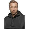 thumbnail image 5 of BRANDIT INDIVIDUAL WEAR Adult Male Fleece-Lined Quarter Zip Windbreaker Pullover, Black, Size: S, 5 of 6