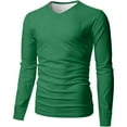 thumbnail image 4 of Plebaso Mens Long Sleeve V Neck Shirts Casual Loose Tee for Men Lightweight Solid Color Pullover Tops, 4 of 6
