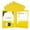Yellow, variant on BAZIC 2 Pockets Poly Folder, 3 Prong Fastener Clip, Green Color, 5-Pack