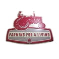 thumbnail image 3 of Open Road Brands Farmall Farming for a Living Die Cut Embossed Tin Sign, 3 of 3