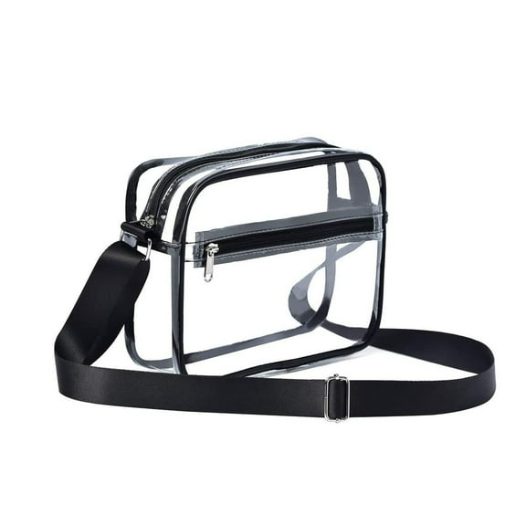 Makeup Case Stadium Approved Clear Crossbody Bag Shoulder Purse Bag With Adjustable Shoulder Strap For Concerts