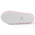 thumbnail image 3 of Women's Luxurious Striped Plush Slippers with No-Slip Rubber Sole, 3 of 3