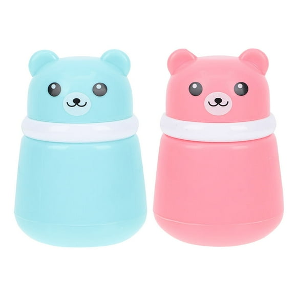 Caja de polvo de cuerpo de 2pcs con polvo de hojaldre de dibujos animados con forma de contenedor de polvo